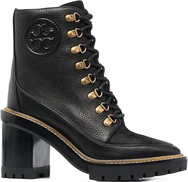 100mm Lace-Up Leather Boots