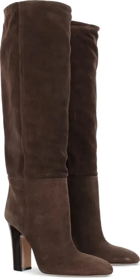 100mm Lavinia suede pointed-toe knee-high boots - Image 2