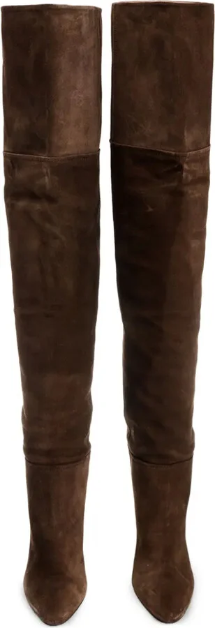 100mm Lavinia suede thigh-high boots - Image 4
