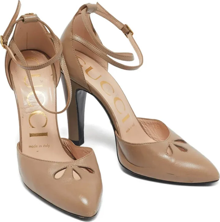 100mm Leather Ankle-Strap Pumps - Image 4