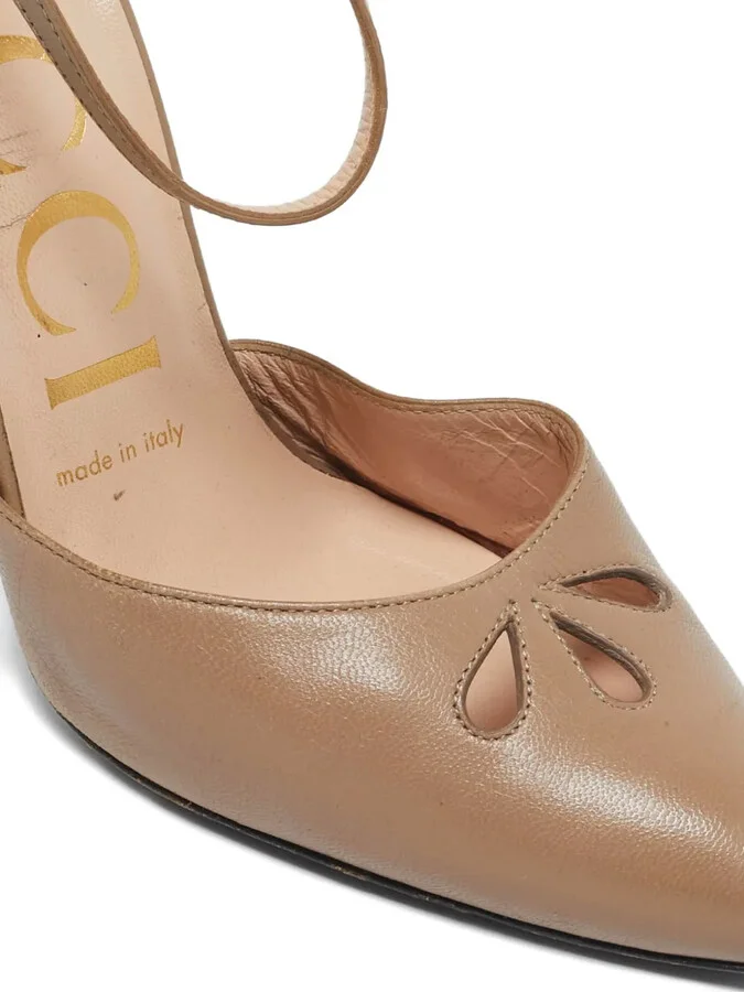 100mm Leather Ankle-Strap Pumps - Image 5