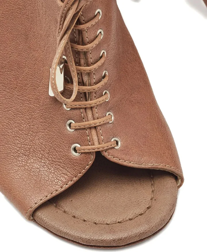 100mm Leather Block-Heel Sandals - Image 5