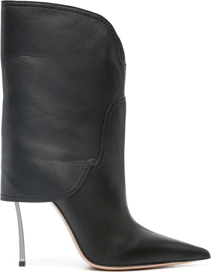 100mm Leather Boots