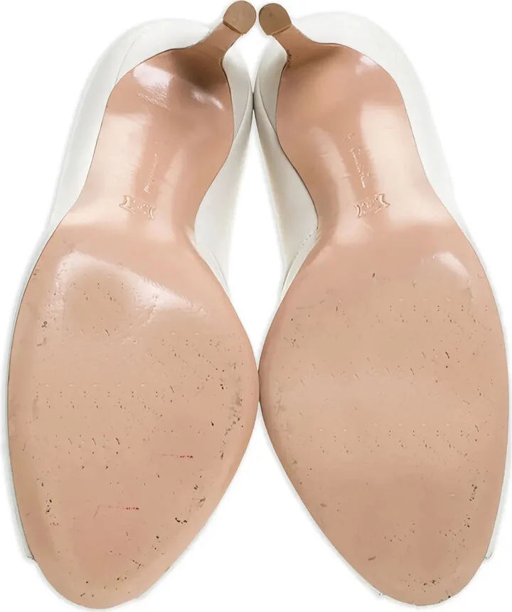 100mm Leather Heeled Boots - Image 4