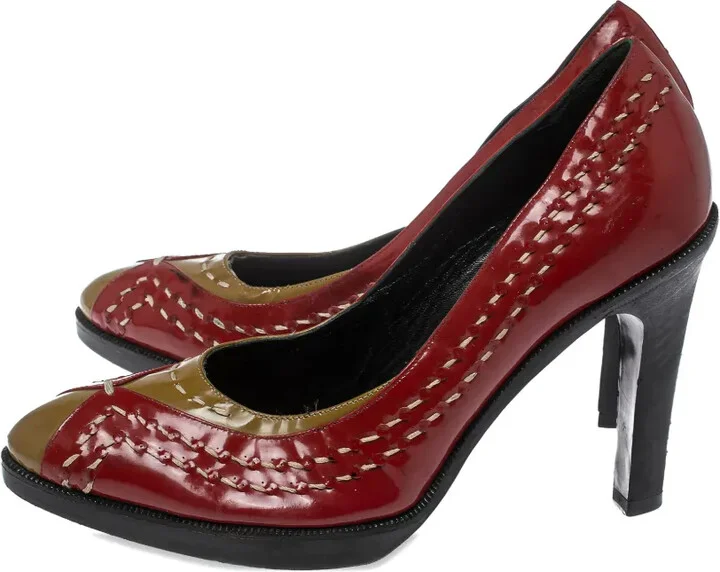 100mm Leather Heeled Pumps - Image 4