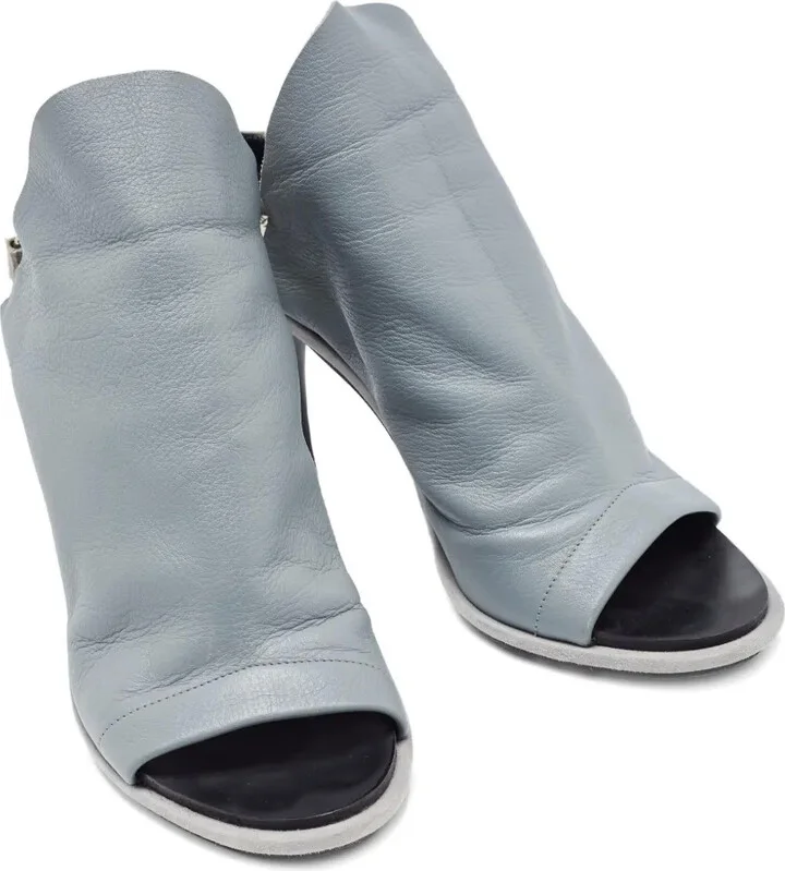 100mm Leather Heeled Sandals - Image 2