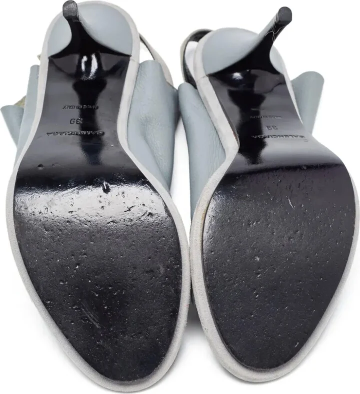 100mm Leather Heeled Sandals - Image 4