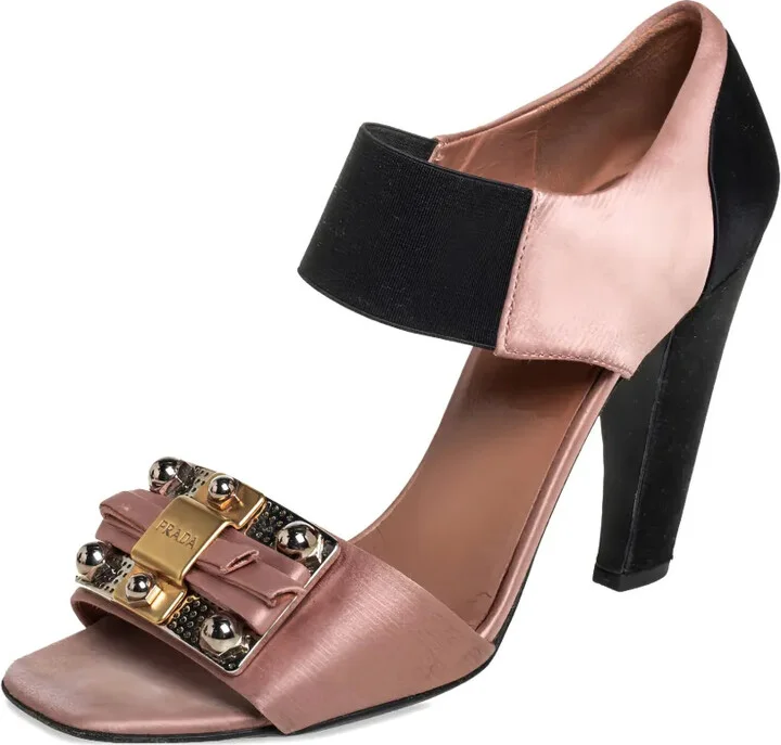 100mm Leather Heeled Sandals - Image 2