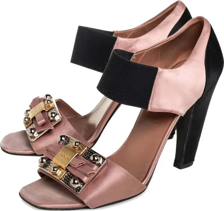 100mm Leather Heeled Sandals - Image 3