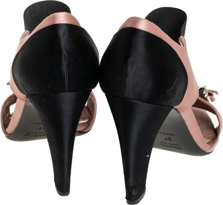 100mm Leather Heeled Sandals - Image 4