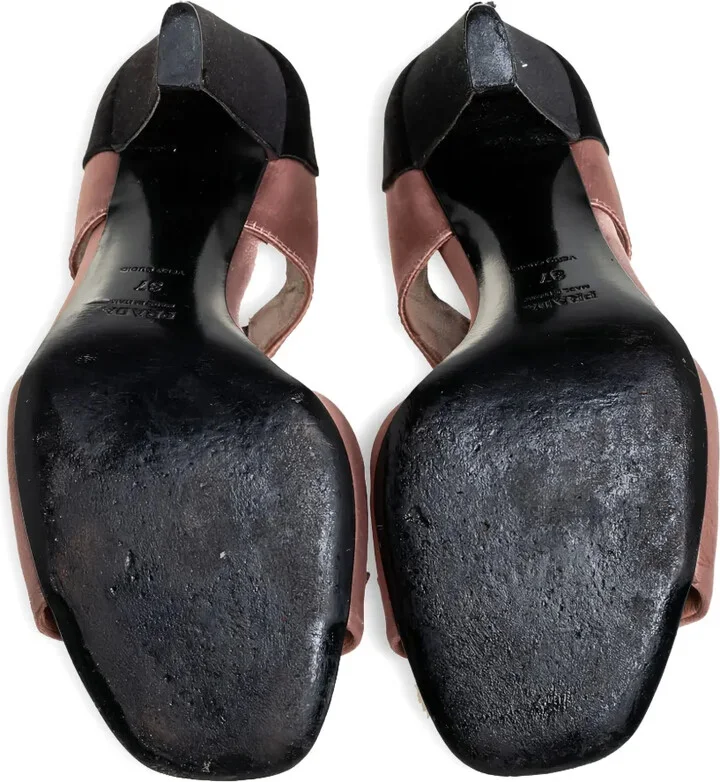 100mm Leather Heeled Sandals - Image 5