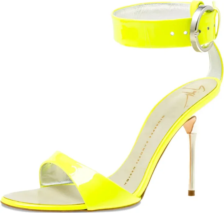 100mm Leather Heeled Sandals - Image 2