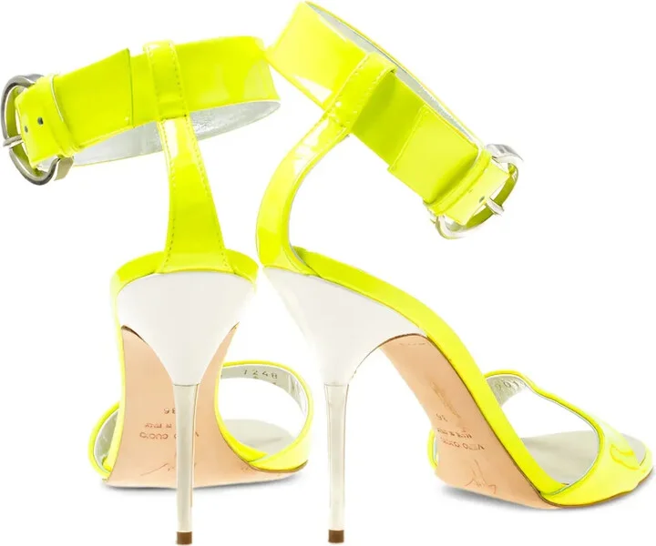 100mm Leather Heeled Sandals - Image 3