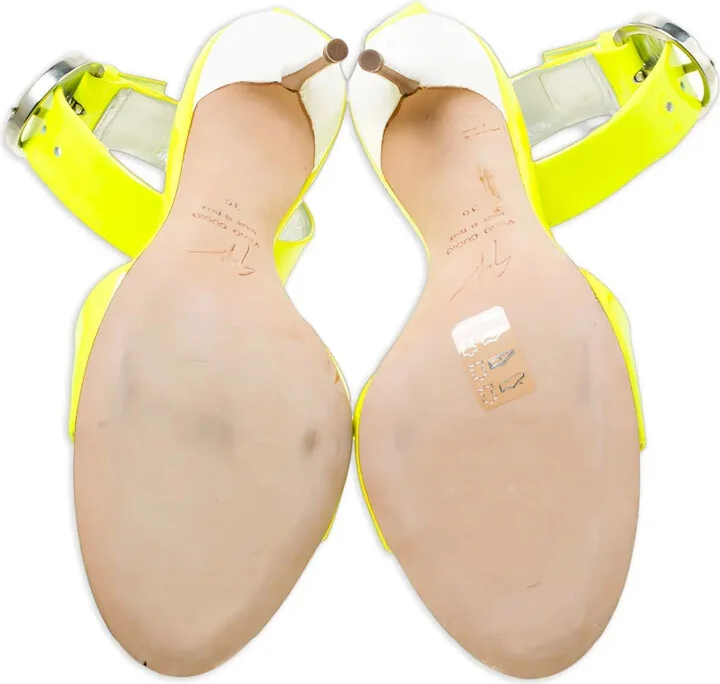 100mm Leather Heeled Sandals - Image 4