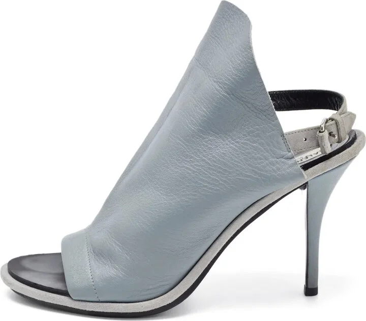 100mm Leather Heeled Sandals