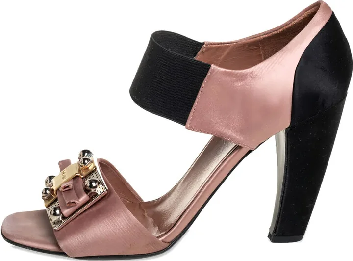 100mm Leather Heeled Sandals