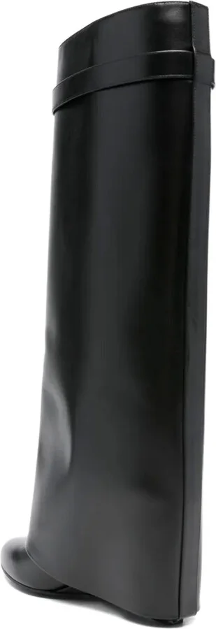 100mm Leather Knee-High Boots - Image 3