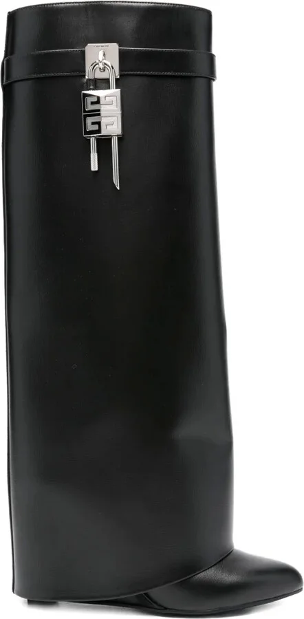 100mm Leather Knee-High Boots