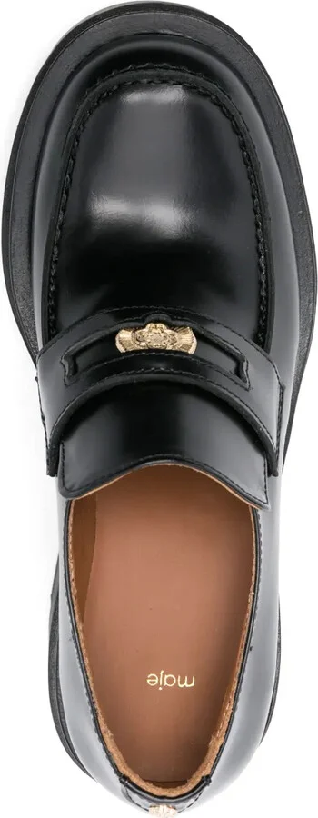 100mm Leather Loafers - Image 4