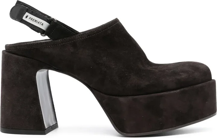 100mm Leather Mules
