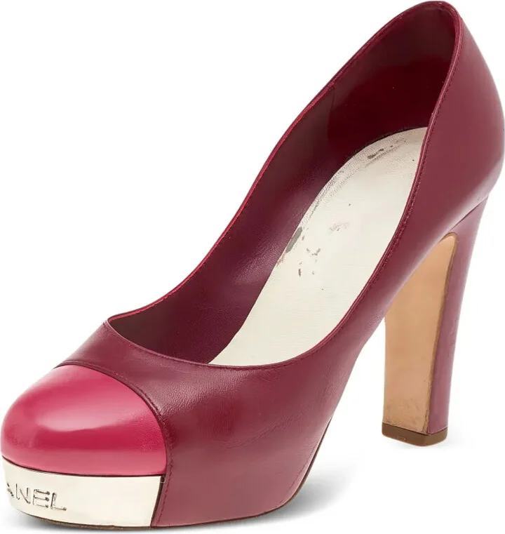 100mm Leather Platform Pumps - Image 2