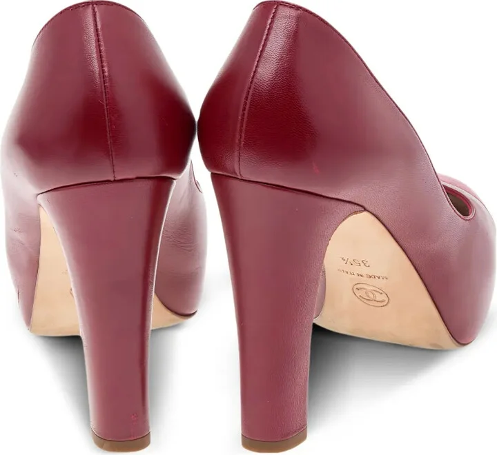 100mm Leather Platform Pumps - Image 3