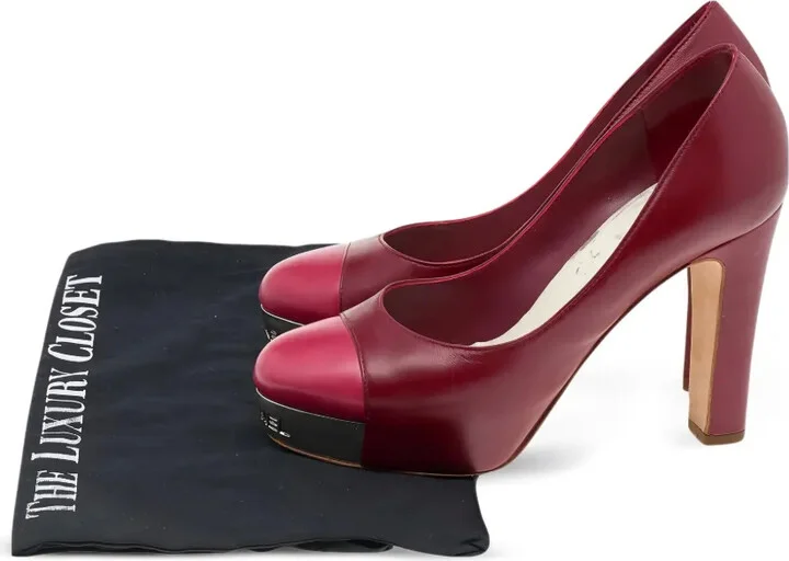 100mm Leather Platform Pumps - Image 5
