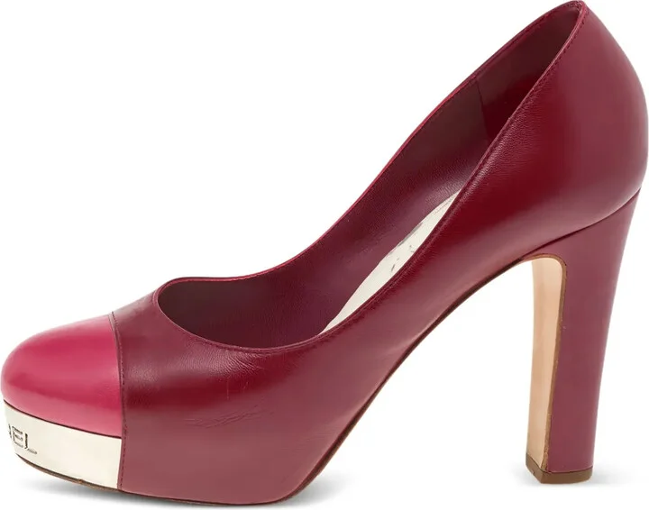 100mm Leather Platform Pumps