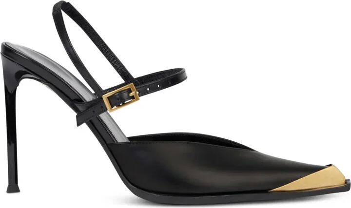 100mm Leather Pumps