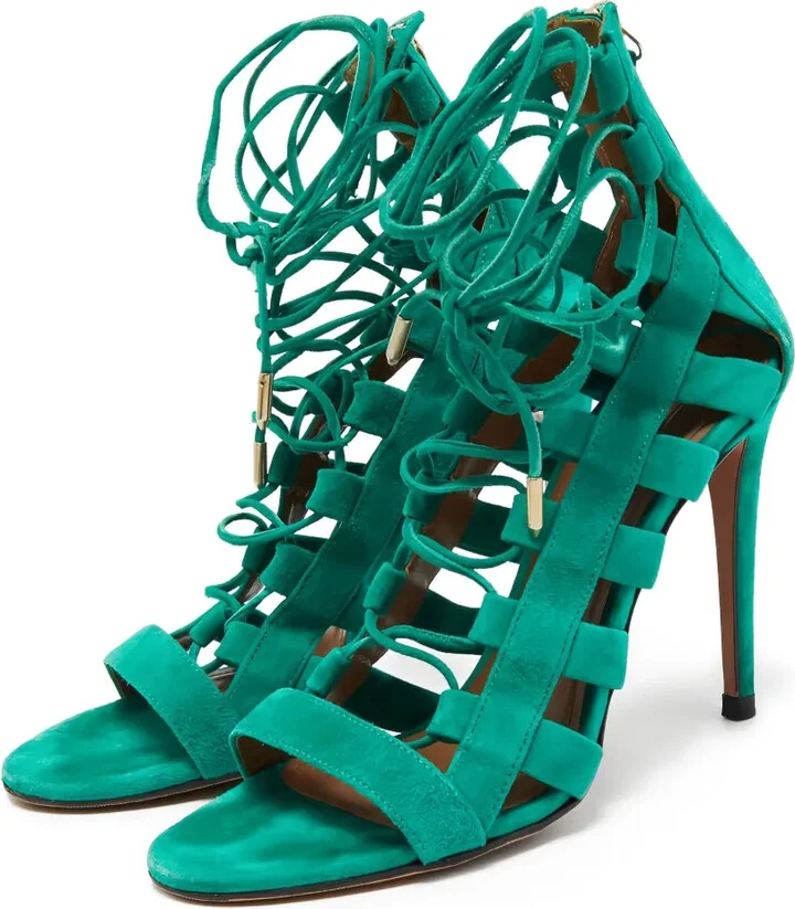 100mm Leather Sandals - Image 2