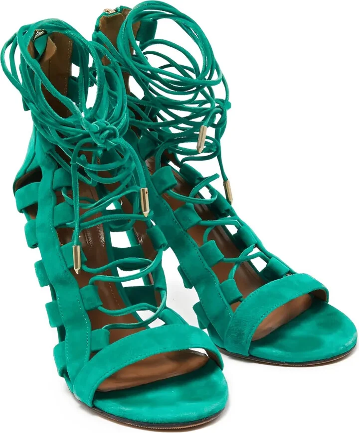 100mm Leather Sandals - Image 3