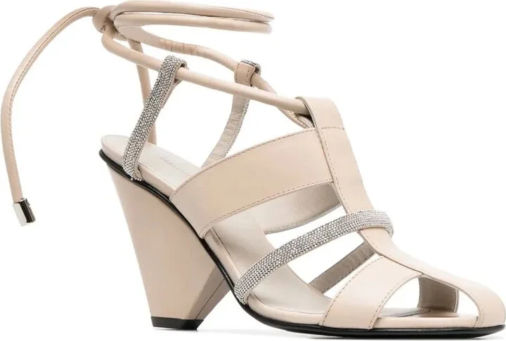 100mm Leather Sandals - Image 2