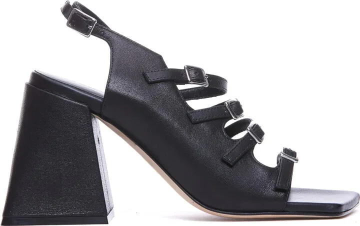 100mm Leather Sandals