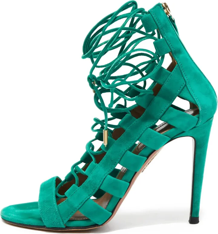 100mm Leather Sandals