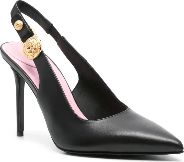 100mm Leather Slingback Pumps - Image 2