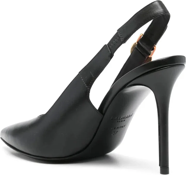 100mm Leather Slingback Pumps - Image 3