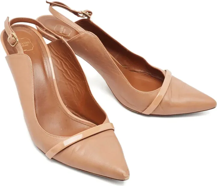 100mm Leather Slingback Pumps - Image 2