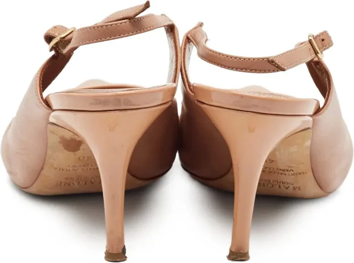 100mm Leather Slingback Pumps - Image 3