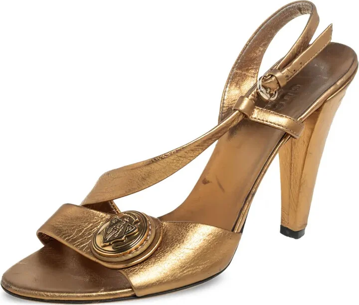 100mm Leather Slingback Sandals - Image 2