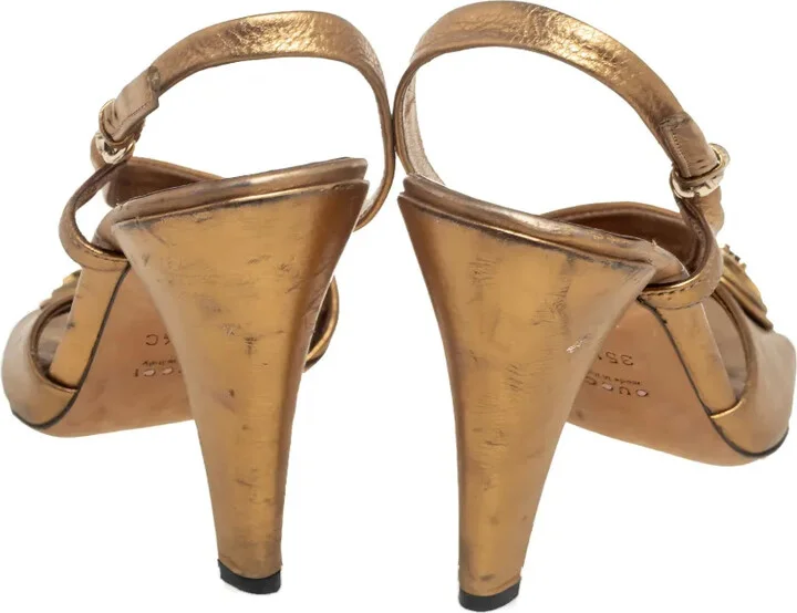 100mm Leather Slingback Sandals - Image 3