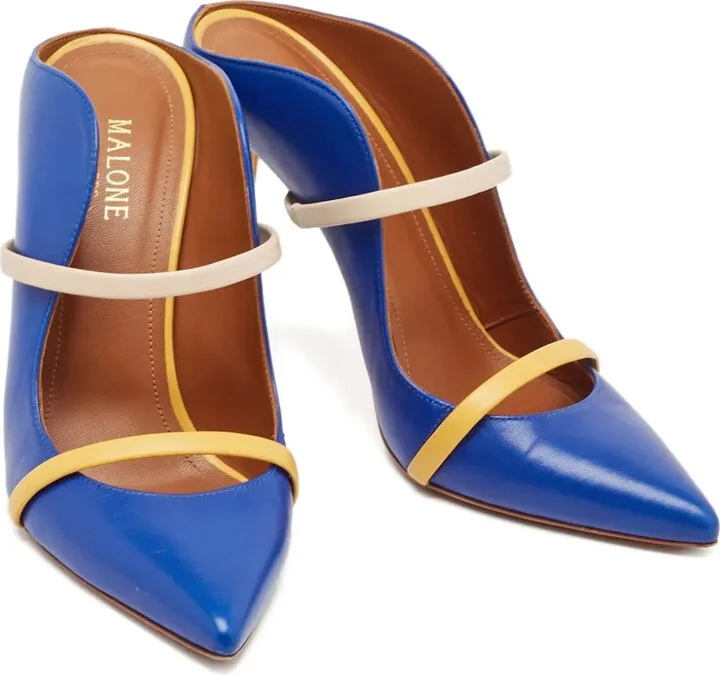 100mm Leather Strap Mules - Image 2