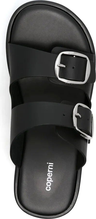 100mm Leather Wedge Sandals - Image 4