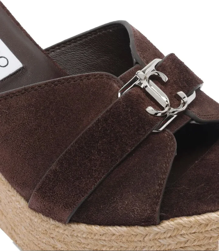 100mm Leda wedge sandals - Image 4