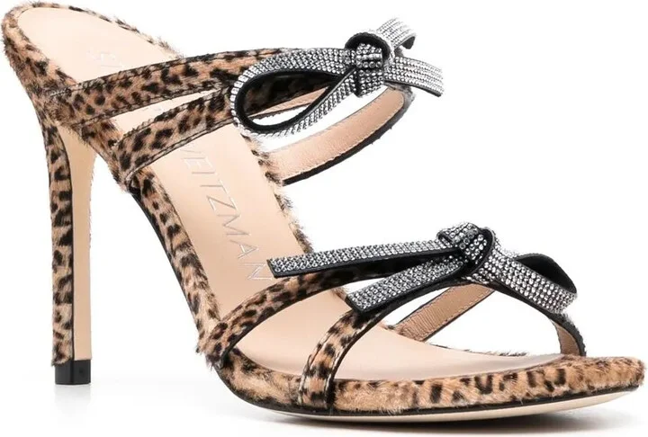 100mm Leopard-Print Mules - Image 2