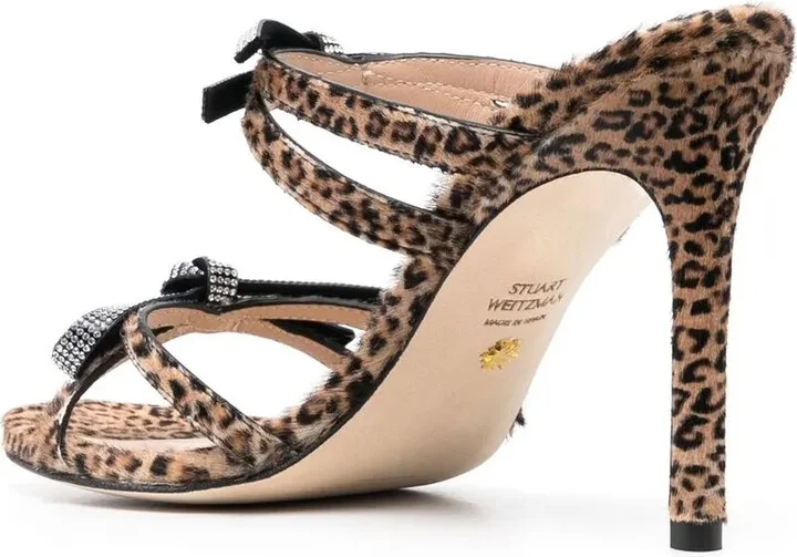 100mm Leopard-Print Mules - Image 3
