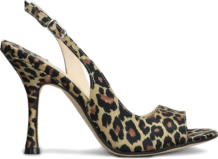 100mm Leopard-Print Sandals
