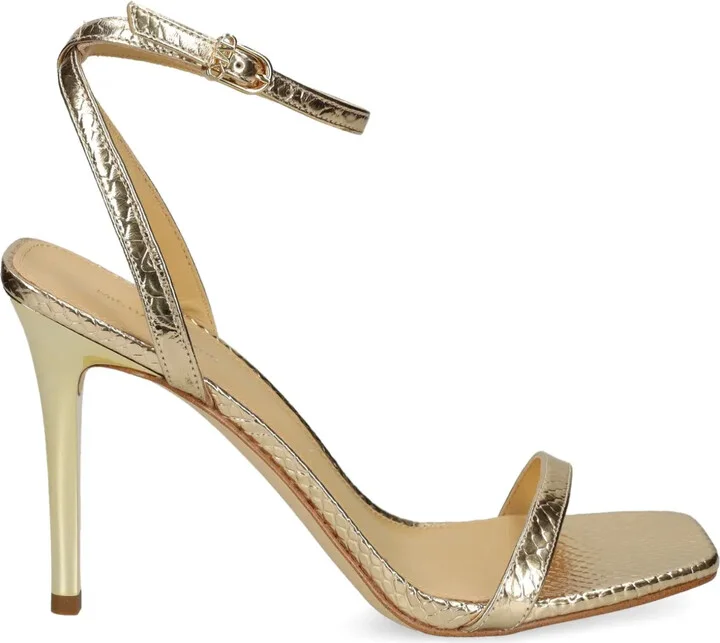 100mm Liana metallic leather strappy sandals
