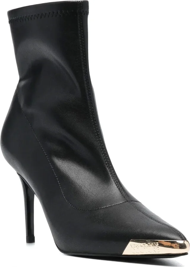 100mm Logo-Engraved Pointed-Toe Boots - Image 2