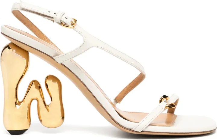 100mm Logo-Heel Sandals