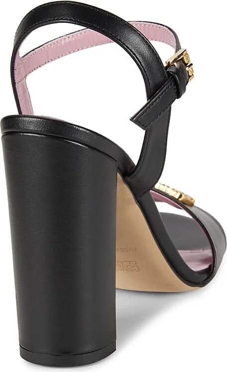 100MM Logo Leather Sandals - Image 3